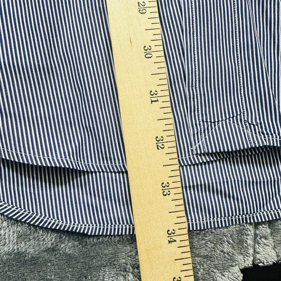 Polo Ralph Lauren Classic Fit Shirt Mens Medium Blue/White Striped Button Down - Picture 7 of 10